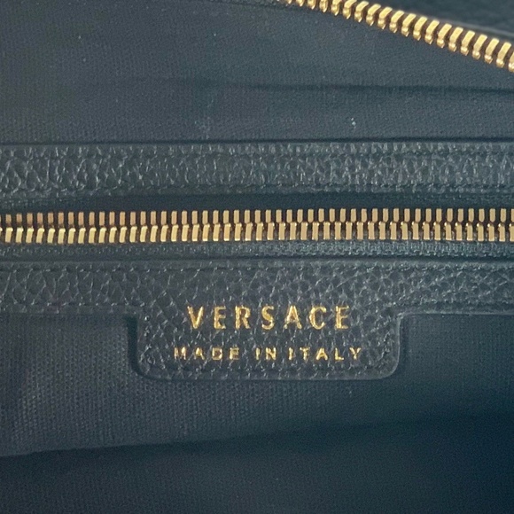 Black Versace Medusa Pebbled Leather Clutch - Picture 3 of 8